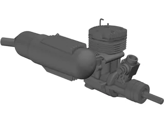 RC Engine OS FX 0.61 3D Model preview
