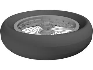 Wheel Rear 20 spoke 3D Model preview