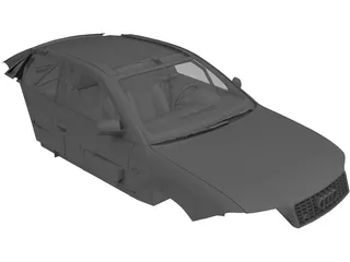 Interior Audi S4 (2004) 3D Model preview