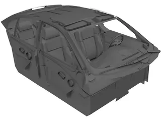 Interior BMW M5 (2009) 3D Model preview