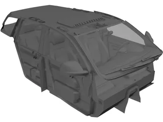 Interior Volkswagen Touareg R50 (2008) 3D Model preview