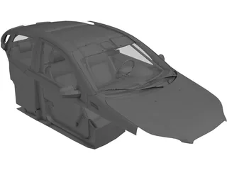 Interior Chevrolet Aveo (2008) 3D Model preview