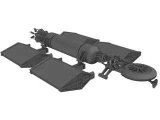 Babylon 5 Earth Alliance Freighter (Cargo) 3D Model preview