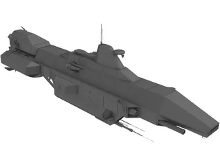Babylon 5 Earth Force Tempest 3D Model preview