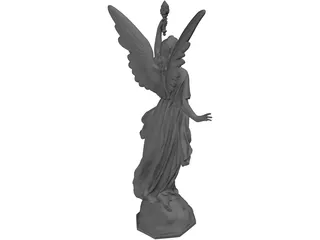Angel Lucy Classical Statue 3D Model preview