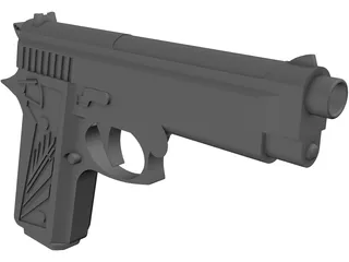 Beretta 9mm 3D Model preview