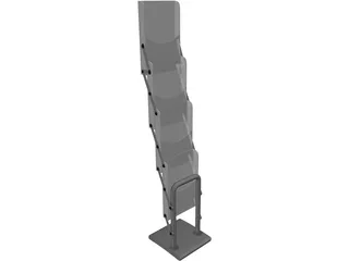 Portable Brochure Display 3D Model preview