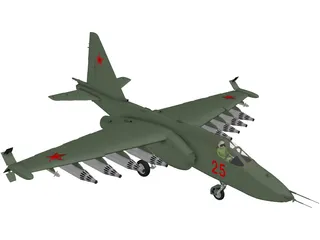 Sukhoi Su-25 Frogfoot 3D Model preview