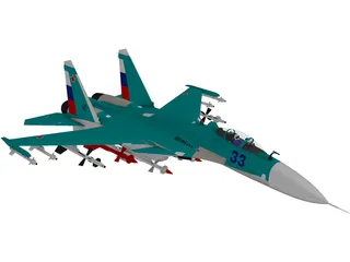 Sukhoi Su-33 Navy Flanker 3D Model preview