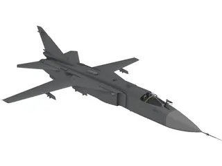 Sukhoi Su-24M Fencer 3D Model preview
