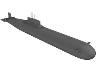 Nuclear Submarine 3D Model preview