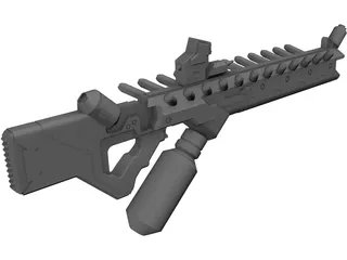 District 9 Assault Rifle 3D Model preview