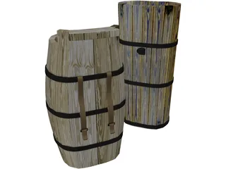 Grapes Baskets 3D Model preview