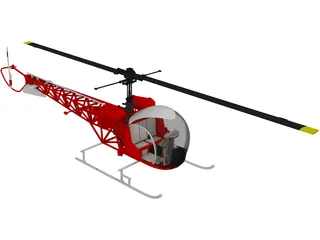 Helicopter 3D Model preview