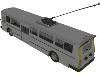Trolley Bus 3D Model preview