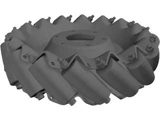 Mecanum Wheel Right 3D Model preview