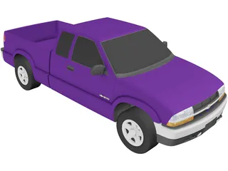 Chevrolet S10 3 Door Extended Cab (1998) 3D Model preview