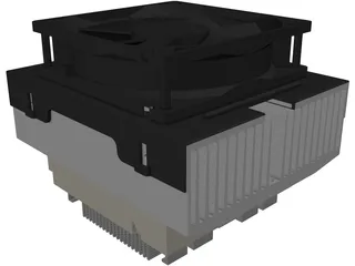 Peltier Junction Cooling 3D Model preview