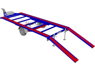 Military Trailer 3D Model preview