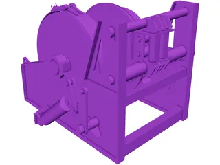Tug Boat Towing Winch 3D Model preview