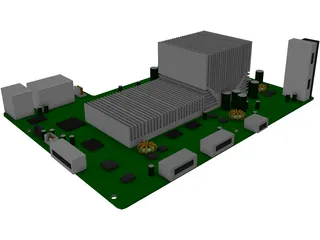 Xbox 360 Jasper Motherboard 3D Model preview