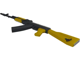 AK-47 Assault Rifle 3D Model preview