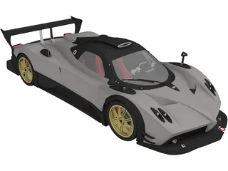 Pagani Zonda R (2009) 3D Model preview