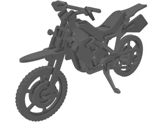 Plywood Motorcycle Enduro 3D Model preview
