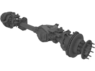 Front Axle F550 3D Model preview