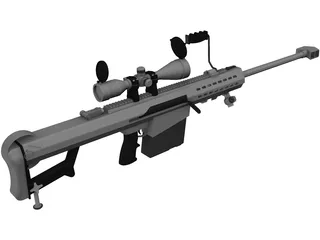 M107 Barrett 3D Model preview