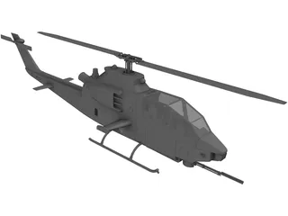 Bell AH-1 Cobra 3D Model preview