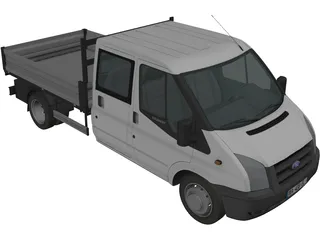 Ford Transit Benne Double Cabine 3D Model preview