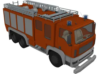 MAN Firetruck 3D Model preview
