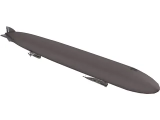 Zeppelin Airship Blimp 3D Model preview