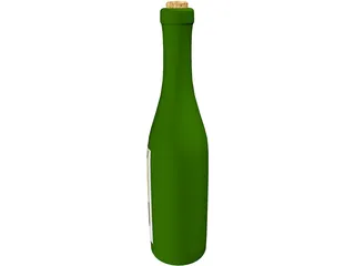 Bottle of Wine 3D Model preview