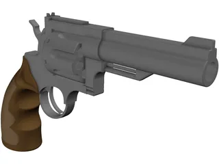 Smith and Wesson Revolver 3D Model preview