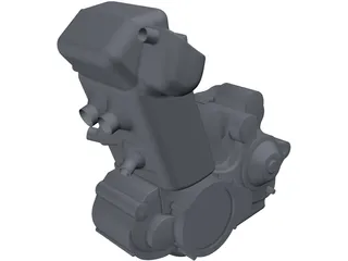 KTM 525EXC 510cc Engine 3D Model preview