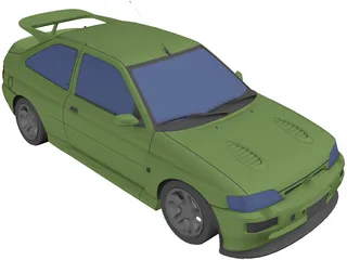 Ford Escort RS Cosworth (1993) 3D Model preview