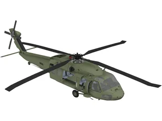Sikorsky UH-60 Black Hawk 3D Model preview