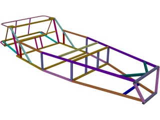 Frame Locost 3D Model preview
