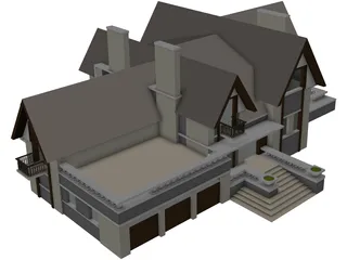 Victorian (Tudor) Style Cottadge 3D Model preview
