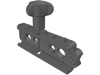 Picatinny Rail mount 3D Model preview