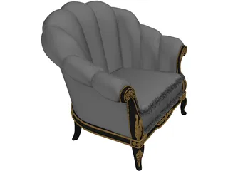 Classic Armchair 3D Model preview