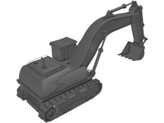 Excavator 3D Model preview