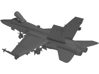 F-18 Hornet 3D Model preview