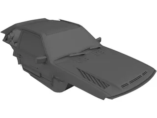 Interior Audi Sport Quattro 3D Model preview
