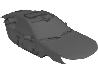 Interior Saab 9-3 TurboX 3D Model preview