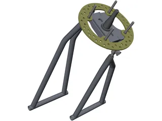 Polaris RZR (Race) 2WD Front Suspension 3D Model preview