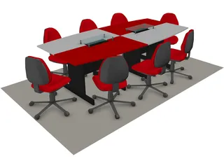 Conference Table 3D Model preview