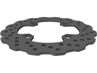 Brake Rotor Rear Kawasaki ZX10R 3D Model preview